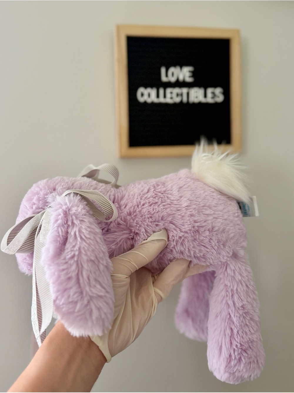 Authentic Jellycat Smudge Lavender Rabbit - Picture 5 of 8